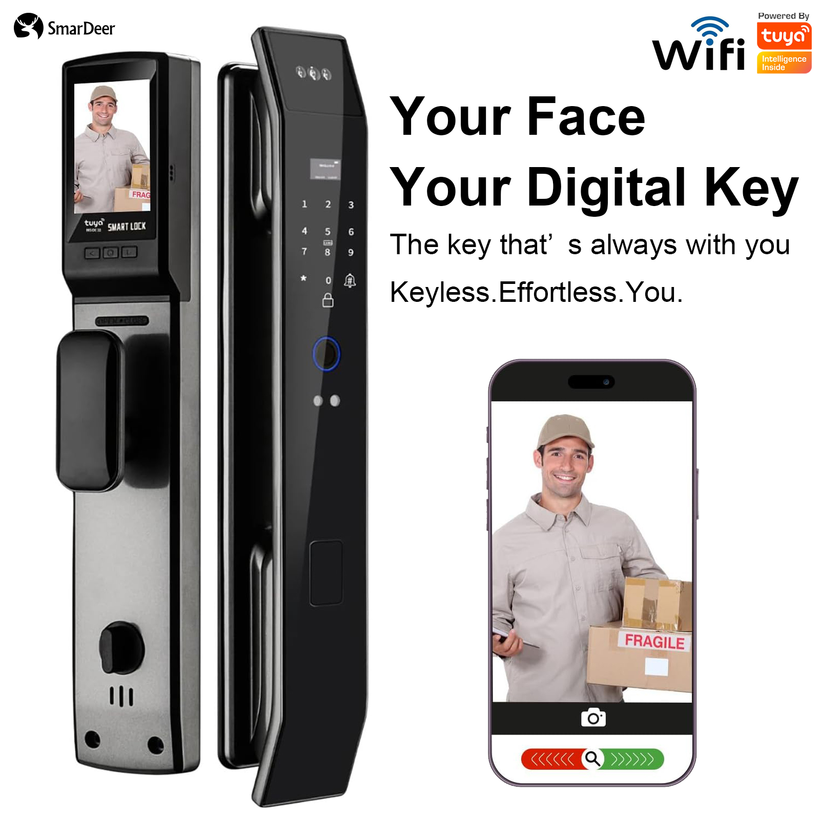 Graded Card Display - SmaerDeer Smart lock with Camera 3D