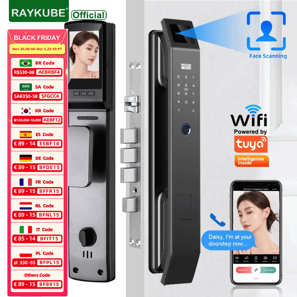 RAYKUBE DF14 Tuya WiFi 3D Face - Graded Card Display review and price