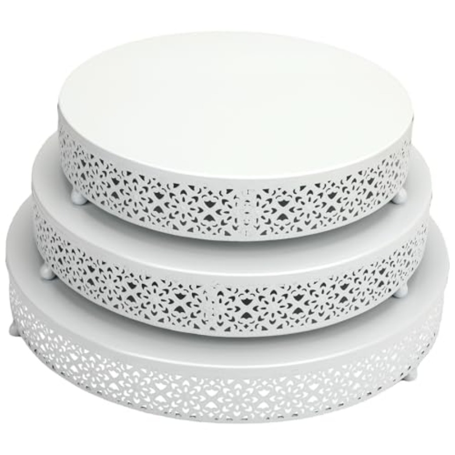 3 Pcs Cake Stands Set 16'' 14' - Display Risers Set review and price