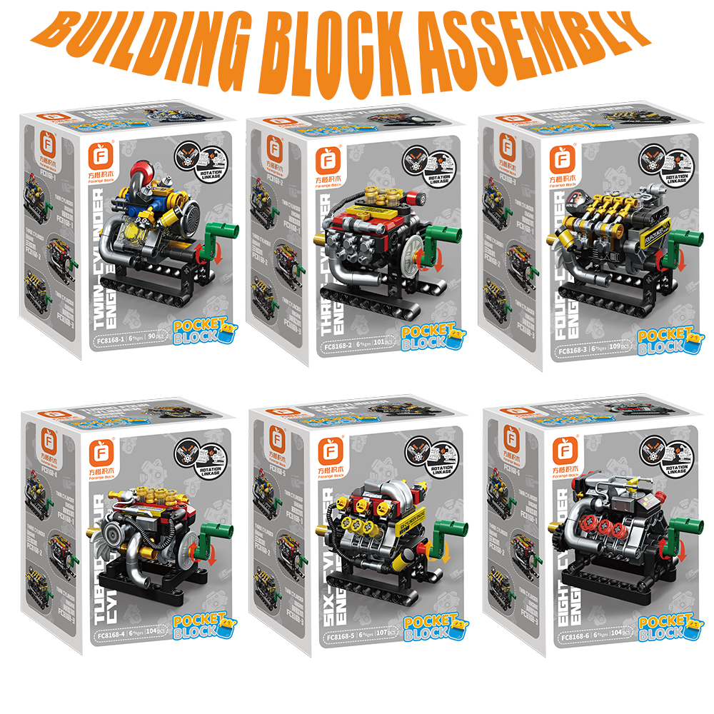 Mini Engine 2/3/4/6/8 Cylinder - Building Block Mini review and price