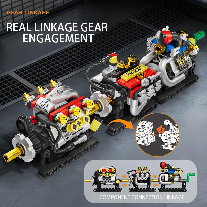 Mini Engine 2/3/4/6/8 Cylinder - Building Block Mini review and price
