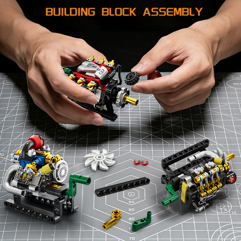 Mini Engine 2/3/4/6/8 Cylinder - Building Block Mini review and price