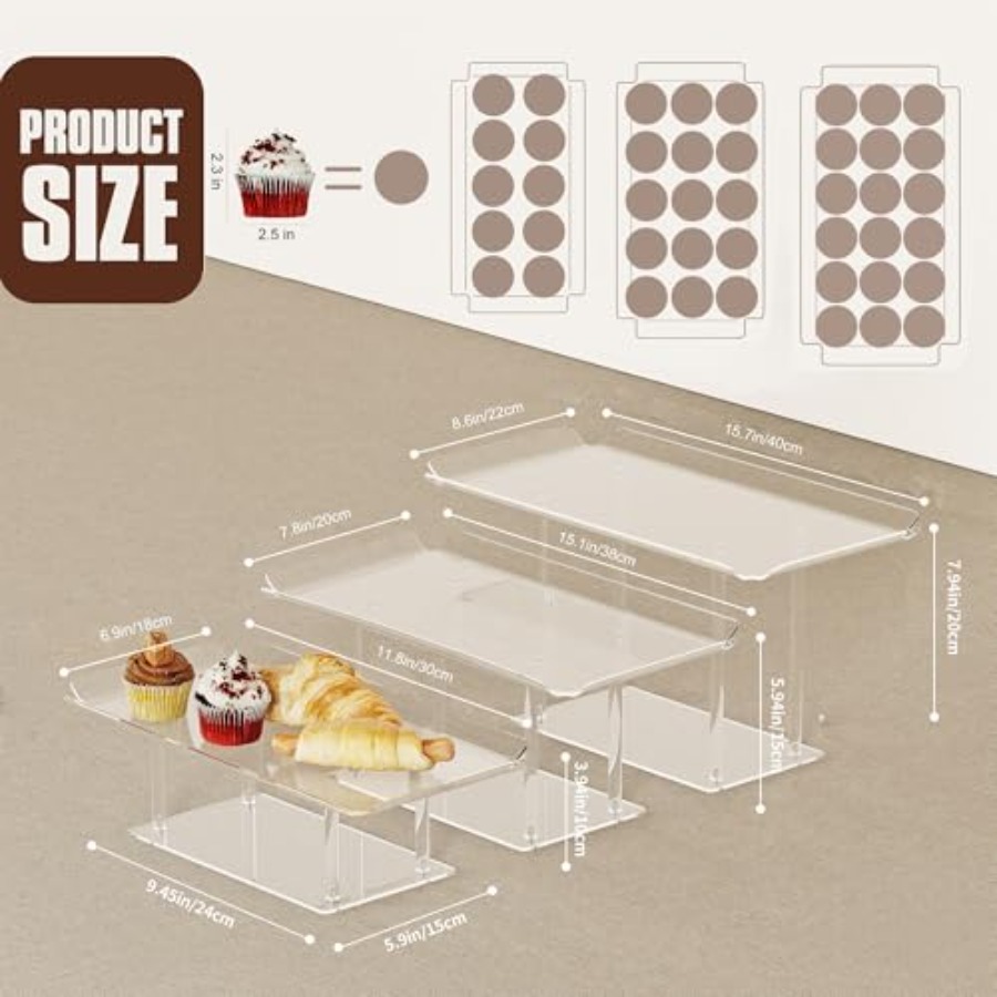 3 Pack Dessert Table Display S - Display Risers Set review and price